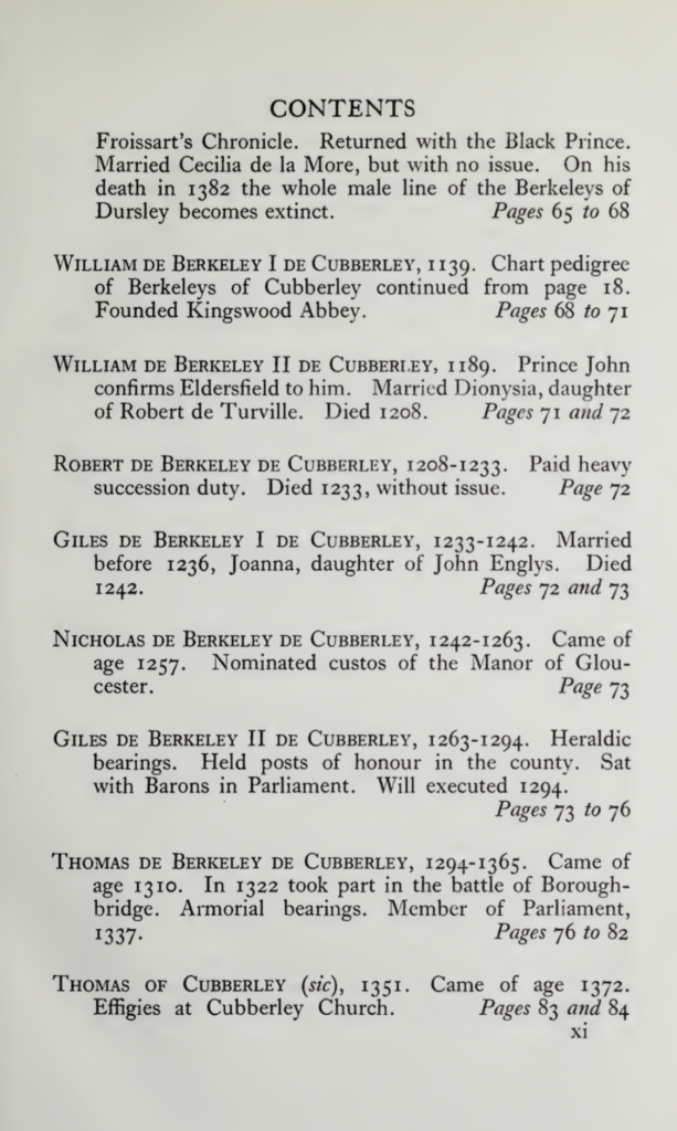 The Barclay/ de Cubberley Family names